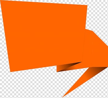 Orange illustration, Paper Banner Origami, text box transparent background PNG clipart