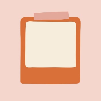 Orange instant photo frame, cute | Free PSD - rawpixel