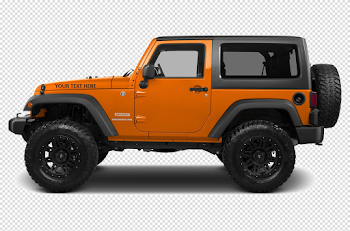 Orange Jeep PNG Transparent Image