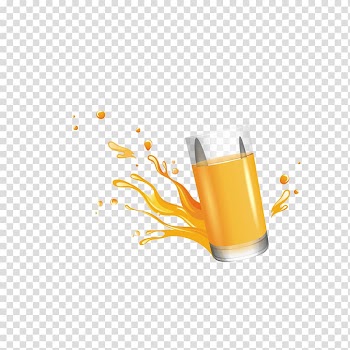 Orange juice Fruchtsaft Fruit, A glass of juice and fruit juice effect transparent background PNG clipart