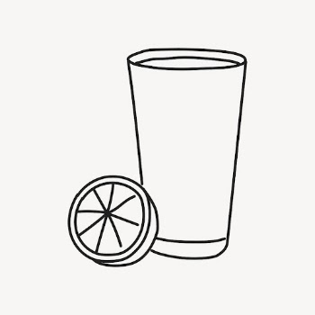 Orange juice glass doodle sticker, | Free Vector Illustration - rawpixel