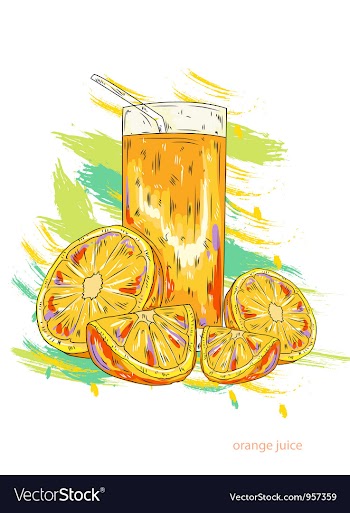 Orange juice vector image