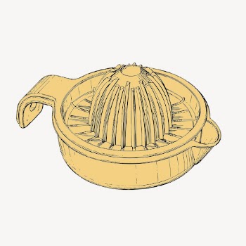 Orange juicer color drawing, collage | Free PSD - rawpixel