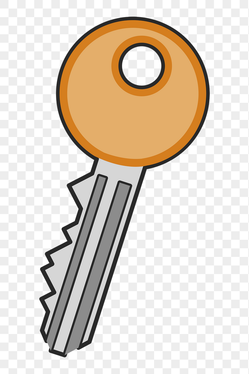 Orange key png sticker illustration, | Free PNG - rawpixel