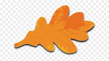 Orange Leaves Clip Art - Fall Oak Leaf Clipart
