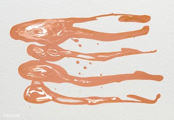 Orange liquid paint | Free stock illustration - 583787