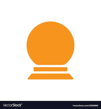 orange magic ball solid icon