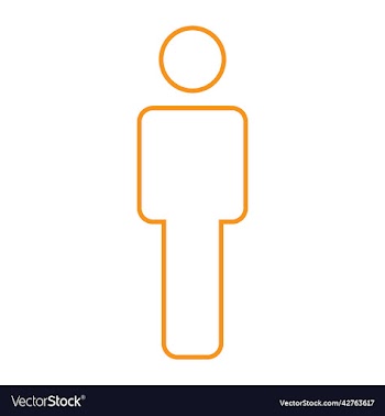 orange man line art icon