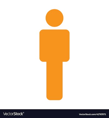 orange man solid icon