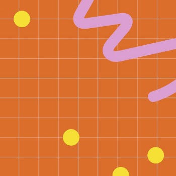 Orange Memphis background, cute grid | Free Photo - rawpixel
