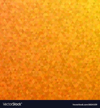 Orange mosaic triangle tile pattern background vector image