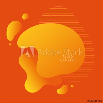 orange paint fluid colors background