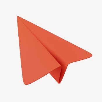 Orange paper plane, 3D graphic | Free Photo - rawpixel