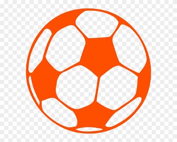 Orange Party Decoration - Orange And Black Soccer Ball
