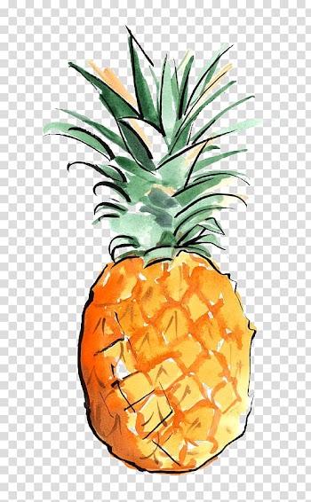 Orange pineapple art, Los Angeles Drawing Art , pineapple transparent background PNG clipart