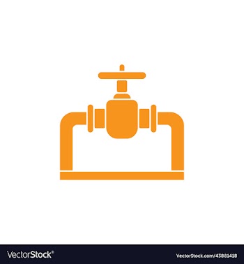 orange pipeline solid icon
