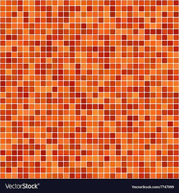 Orange pixel design background vector image