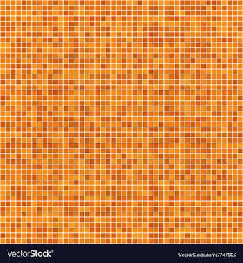 Orange pixel mosaic background vector image
