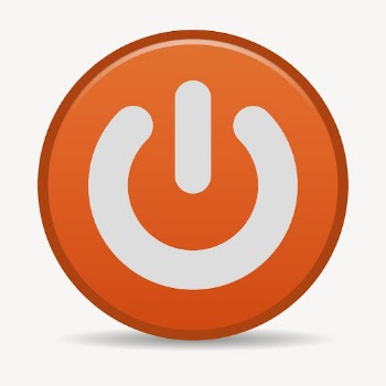 Orange power button icon clipart, | Free PSD - rawpixel