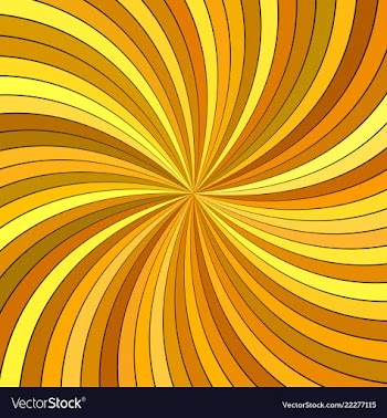 Orange psychedelic geometrcial swirl stripe vector image