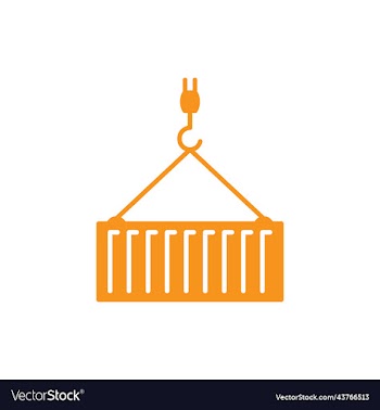 orange pulley and container icon