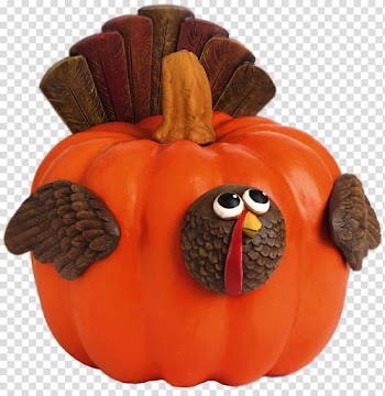 Orange pumpkin ceramic pumpkin decor transparent background PNG clipart