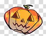 Orange pumpkin decor transparent background PNG clipart
