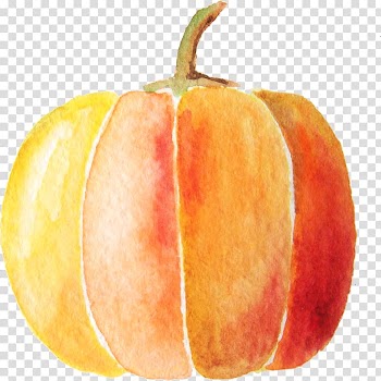 Orange pumpkin illustration, Pumpkin Spice Latte, Watercolor pumpkin transparent background PNG clipart