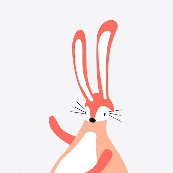 Orange rabbit in a cartoon style vector | Free stock vector - 477045