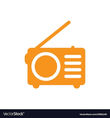 orange radio solid icon