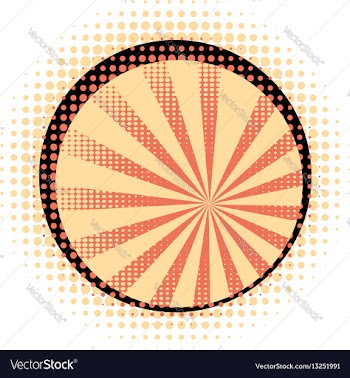 Orange rays with halftone vector image