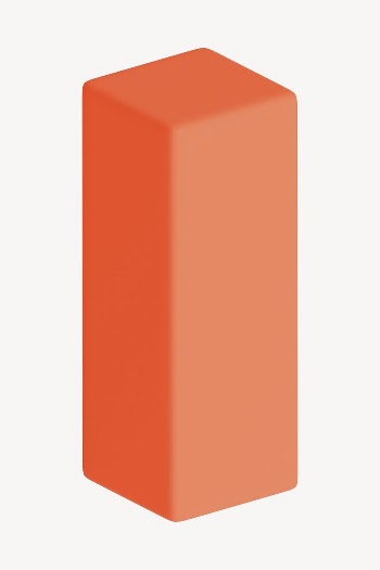 Orange rectangle shape, 3D geometric | Free Photo - rawpixel