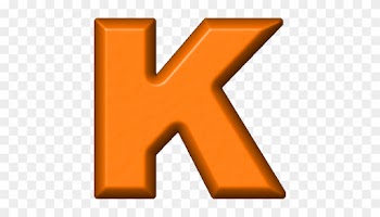 Orange Refrigerator Magnet K - Red K