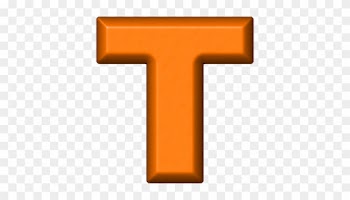 Orange Refrigerator Magnet T - Orange Letter T Png