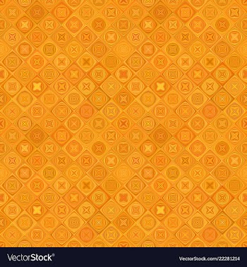 Orange repeating diagonal curved shape pattern vector image