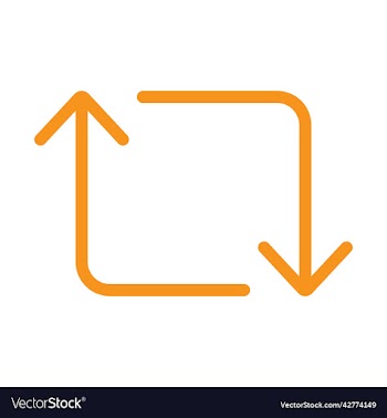 orange retweet arrows icon