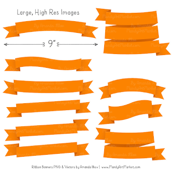 Orange Ribbon Banner Clipart
