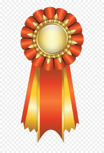 Orange ribbon Clip art - Orange Rosette Ribbon PNG Clipart Picture 
