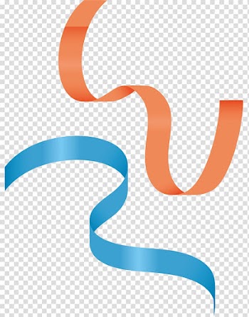 Orange Ribbon , Exquisite ribbon transparent background PNG clipart