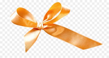 Orange Ribbon Knot Clip art - Orange tie ribbons 