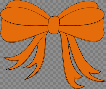 Orange Ribbon PNG Background Image