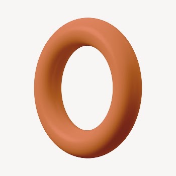 Orange ring shape, 3D geometric | Free Photo - rawpixel