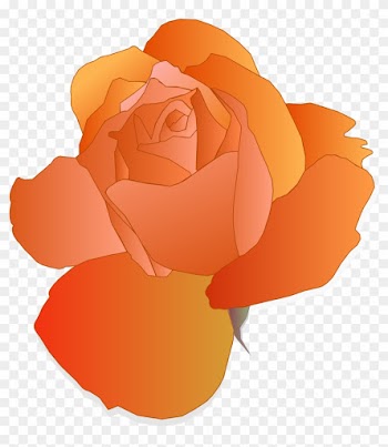 Orange Rose Clipart - Cartoon Blue Rose