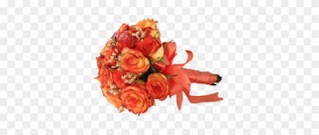 Orange Rose With Daisies Bouquet - Garden Roses