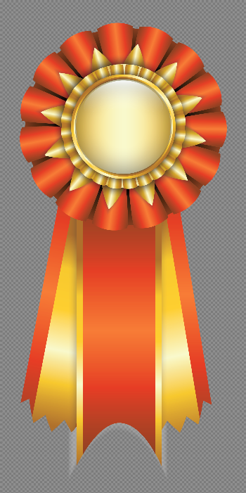 Orange Rosette Ribbon PNG Clipart Picture | Gallery Yopriceville ...