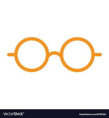 orange round eyeglasses icon