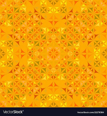 Orange seamless abstract curved triangle vector image