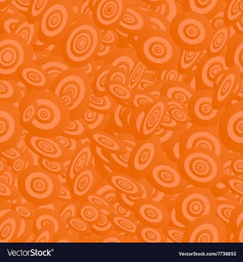 Orange seamless ellipse pattern background vector image