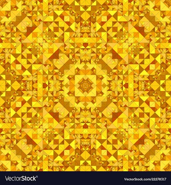 Orange seamless kaleidoscope pattern background vector image