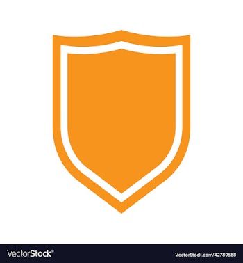 orange shield solid icon